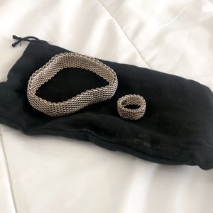 Tiffany mesh bracelet and ring